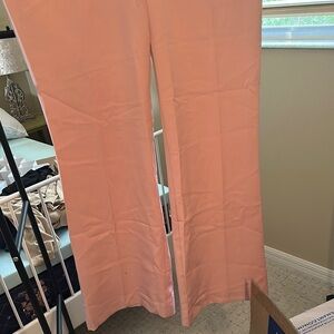 Pink Wide-Leg Work Pants